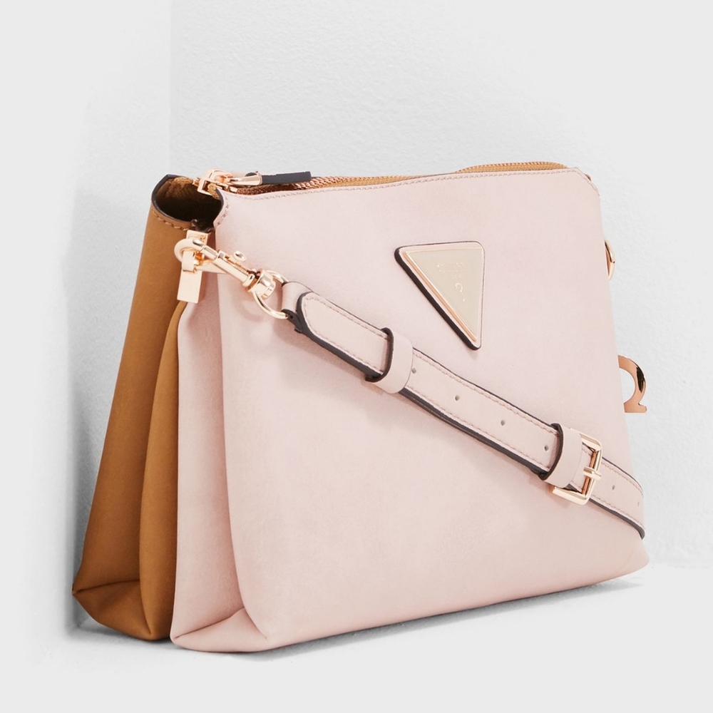 Guess crossbody bag Beige & pink 2 tone